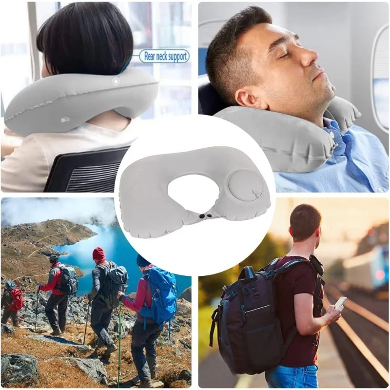 Almohada de viaje inflable para gato y perro – Cervical forma U - imagen 5