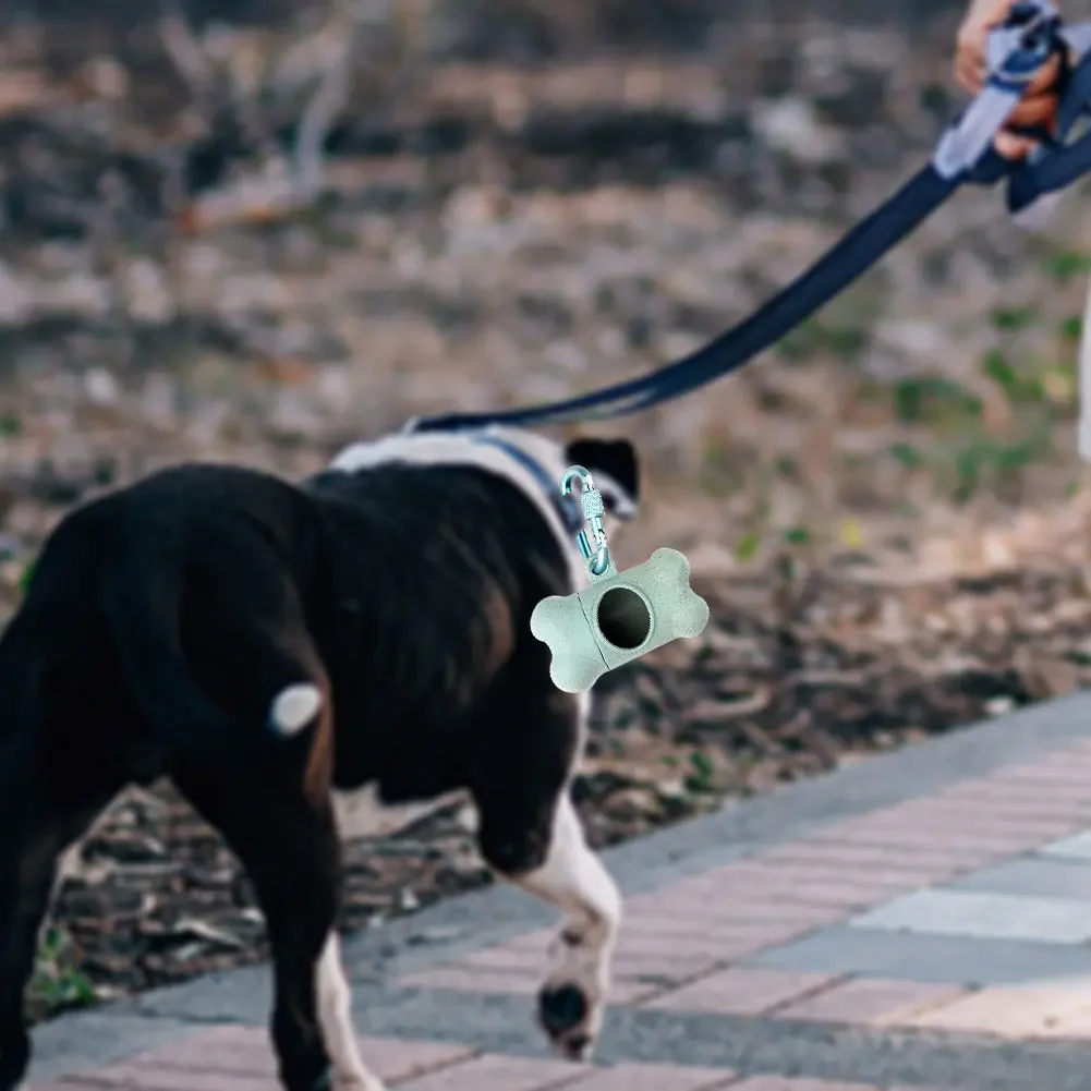 Soporte para basura, estuche de almacenamiento colgante, dispensador de bolsas para excrementos de perros, bolsa de basura con forma de hueso, caja organizadora, herramienta de limpieza para mascotas - imagen 3