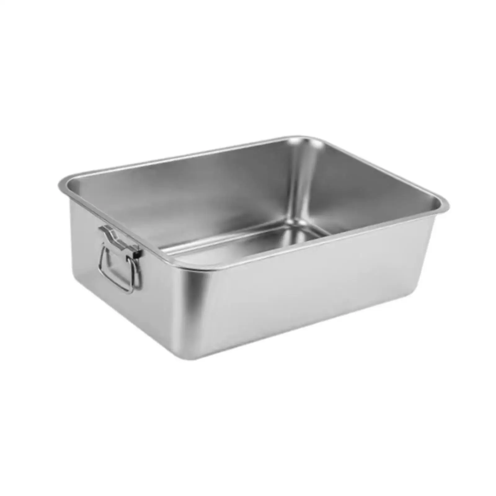 Open Litter Box with Handles for All Kinds of Cat Litter Kitty Litter Pan