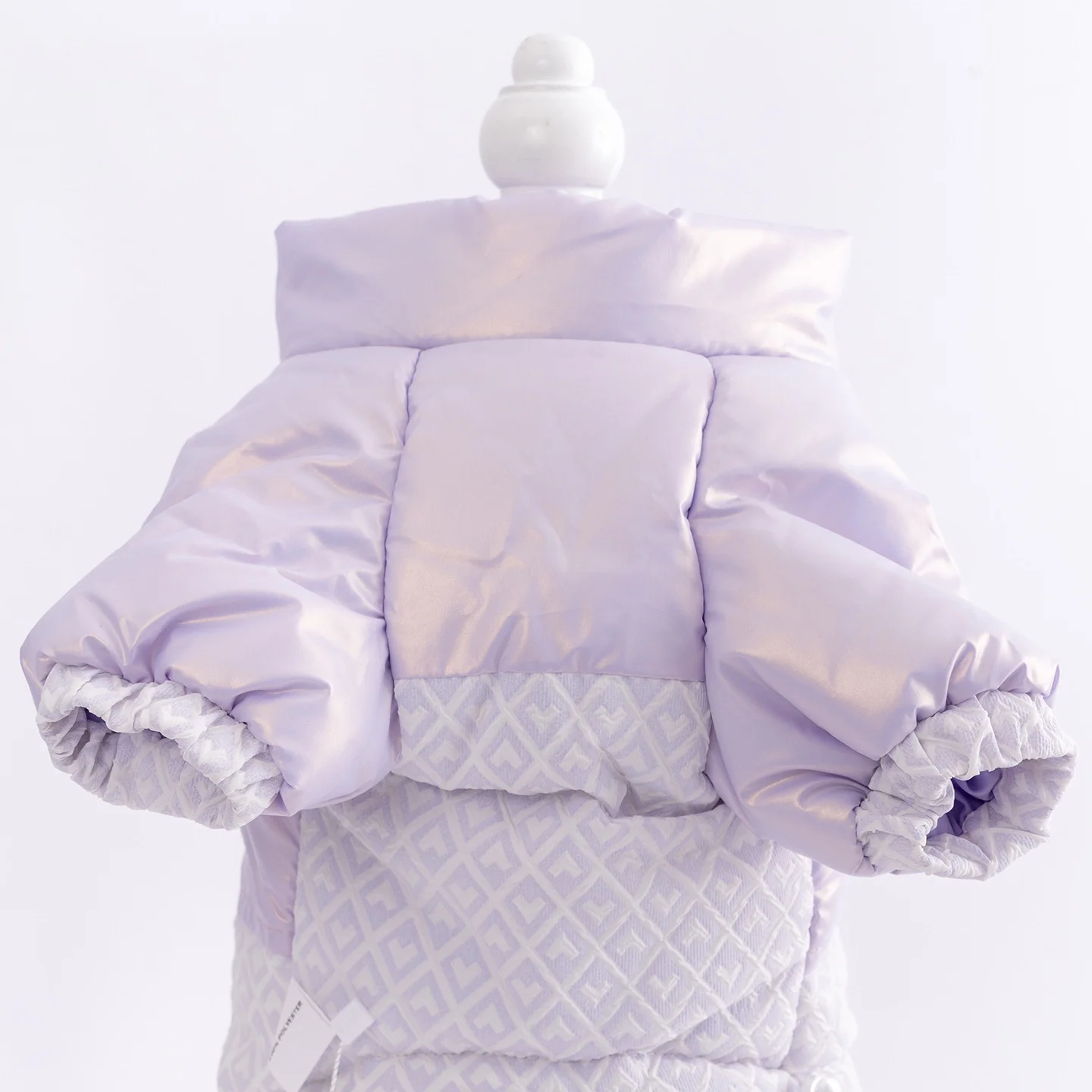 Abrigo Extra cálido de encaje para perro, chaqueta de invierno para perro pequeño, Abrigo acolchado de algodón para cachorro, ropa a prueba de viento para perro, color morado - imagen 4