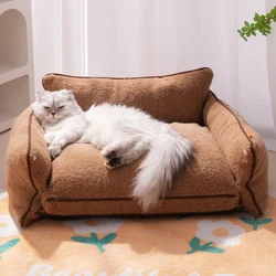 Cama térmica lavable para gatos y perros - Nido acogedor para invierno y verano