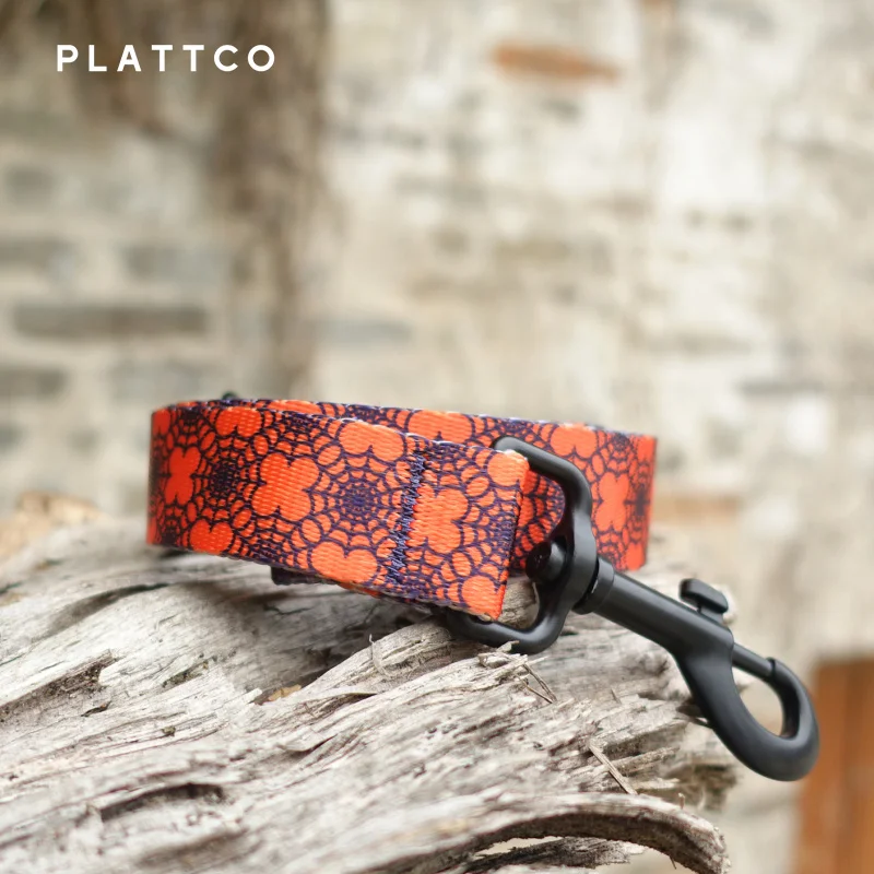 PLATTCO correa de perro de nailon de imitación personalizada SPIDER WEB correa de perro pequeña mediana grande 5 tamaños PDL336 - imagen 5