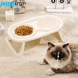 Comedero doble antideslizante plegable para gatos y perros