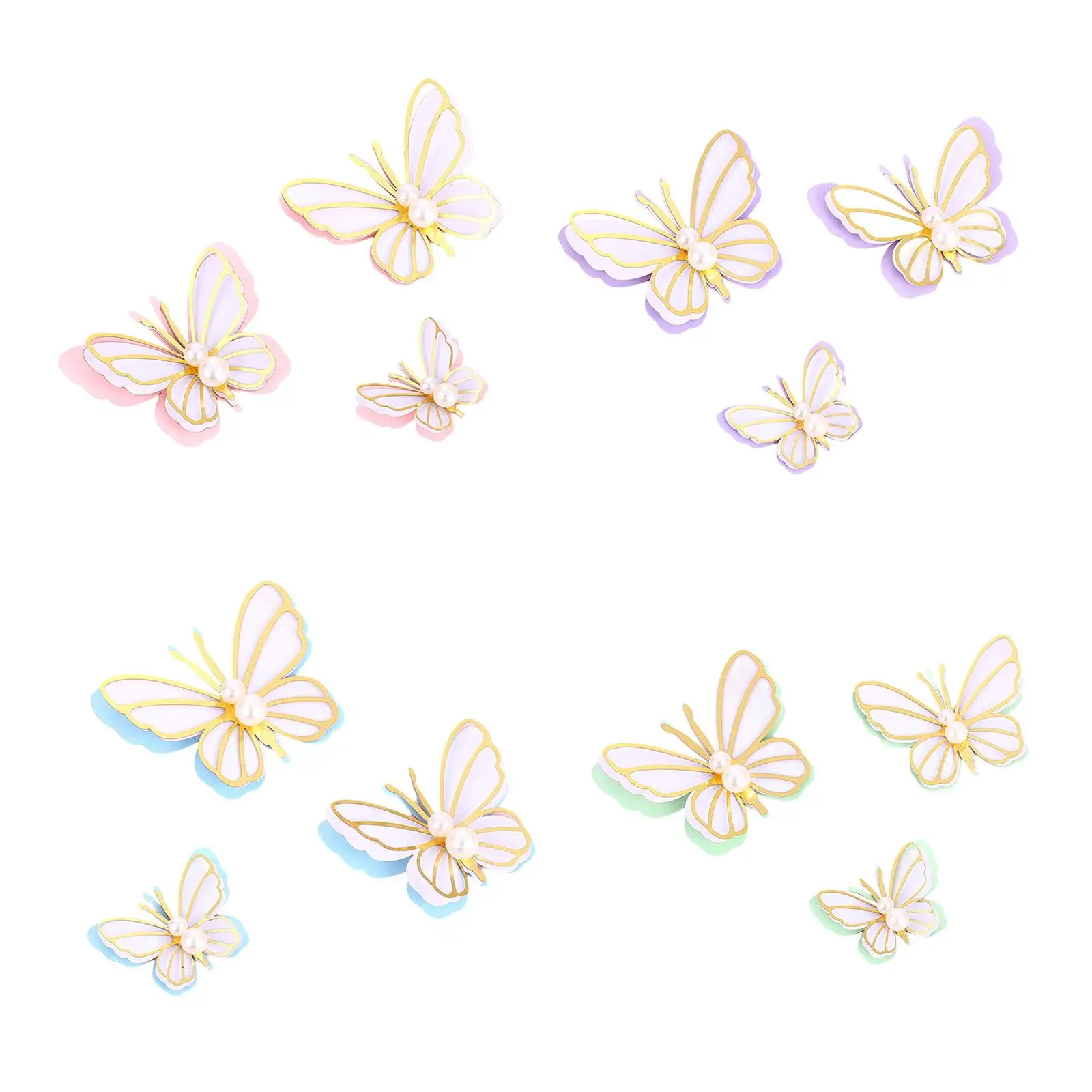 3x Butterfly Cake Toppers Cupcake Toppers,Birthday Party,Women's Party Decorations,Decor,Food Decorations Cake Decorations