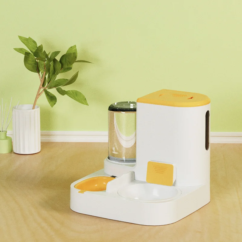 Dispensador automático de comida para gatos de gran capacidad, cuenco de agua potable, suministros para mascotas, contenedor de comida para perros con separación húmeda y seca