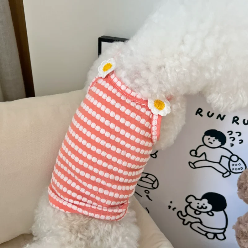 Ropa de verano para cachorros, Vestido elegante para perros de razas pequeñas, Falda corta para mascotas, Ropa Perro de una pieza de Pomerania, disfraz, Vestido