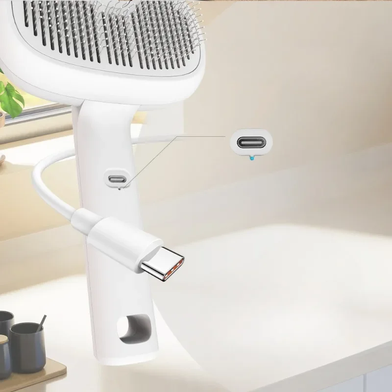 Peine de masaje con pulverizador para mascotas, limpiador a vapor para pelo de gato, previene anudar, flotador para perros, sin baño, productos de limpieza y aseo, accesorios - imagen 5