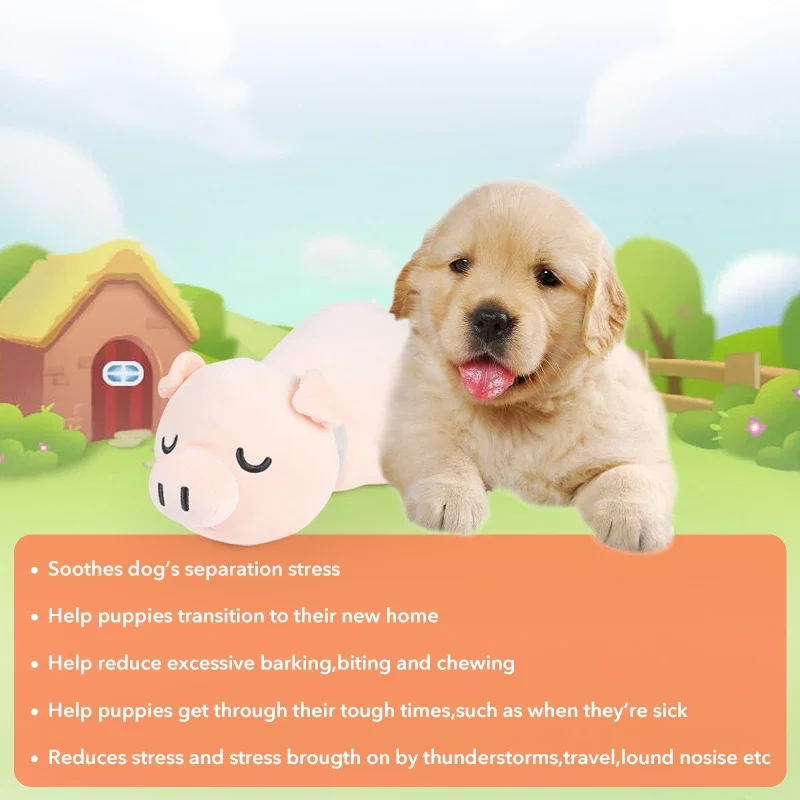 Juguetes de peluche para perros con latido del corazón para Halloween, juguetes para masticar para mascotas, ayudas calmantes para mascotas, juguetes cómodos de entrenamiento del comportamiento - imagen 5