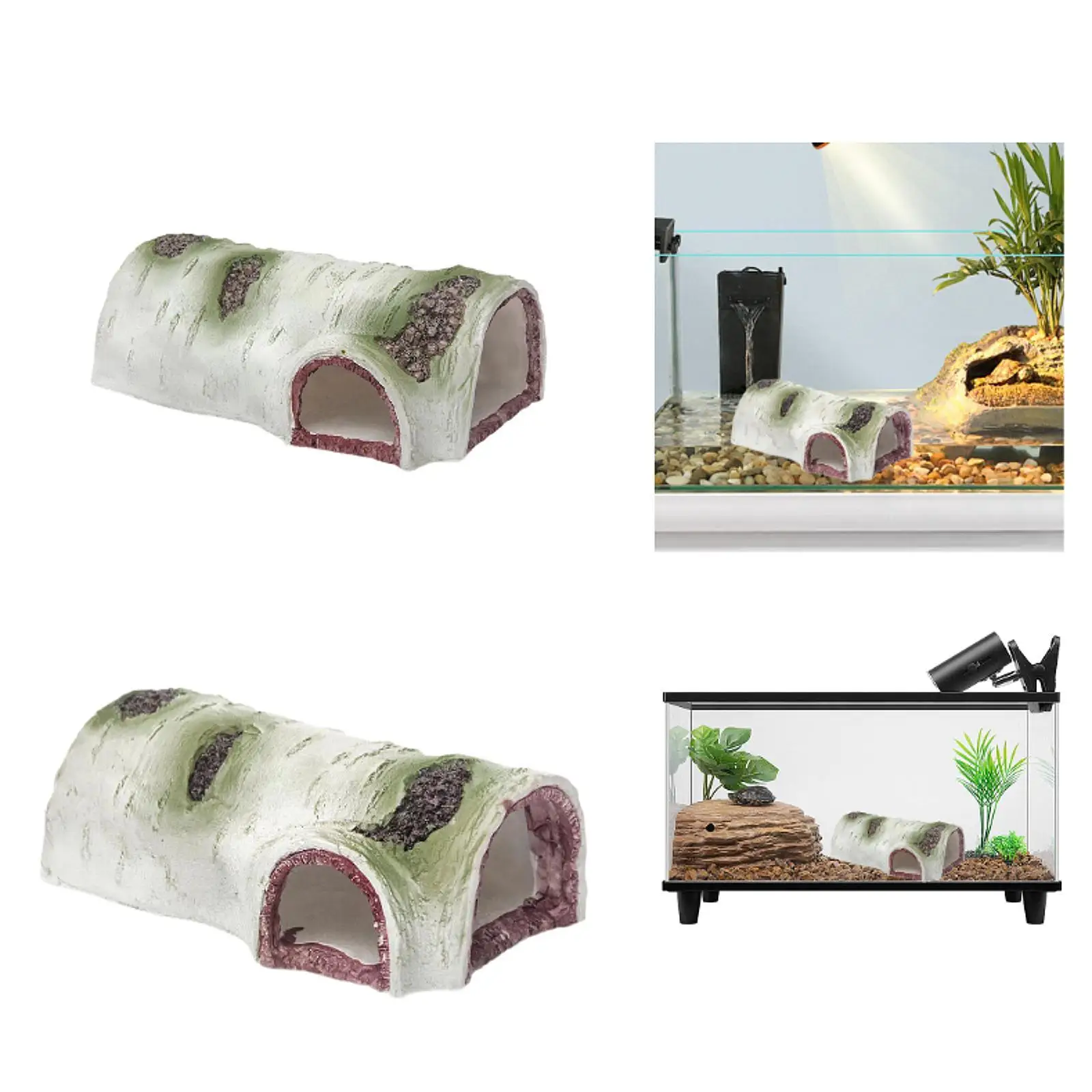 Aquarium Decoration Multipurpose Reptile Hideaway for Turtle Frogs Snake