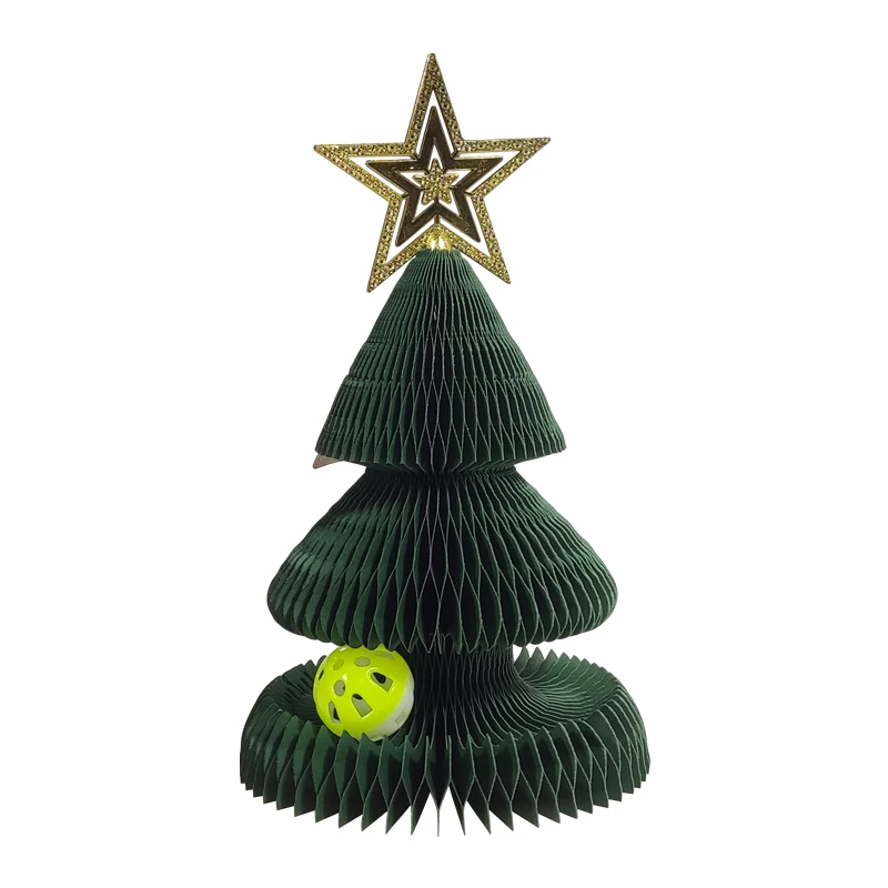 Árgano mágico plegable para gatos, árbol de Navidad, juguete para gatos, tablero rascador Vertical plegable resistente al desgaste, suministros para mascotas - imagen 2