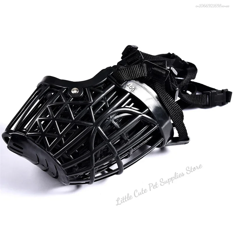 Perro mascota ajustable transpirable cubierta de boca de perro Anti ladridos mordida malla perros boca bozal máscara para perros boca larga uso de cachorros - imagen 3