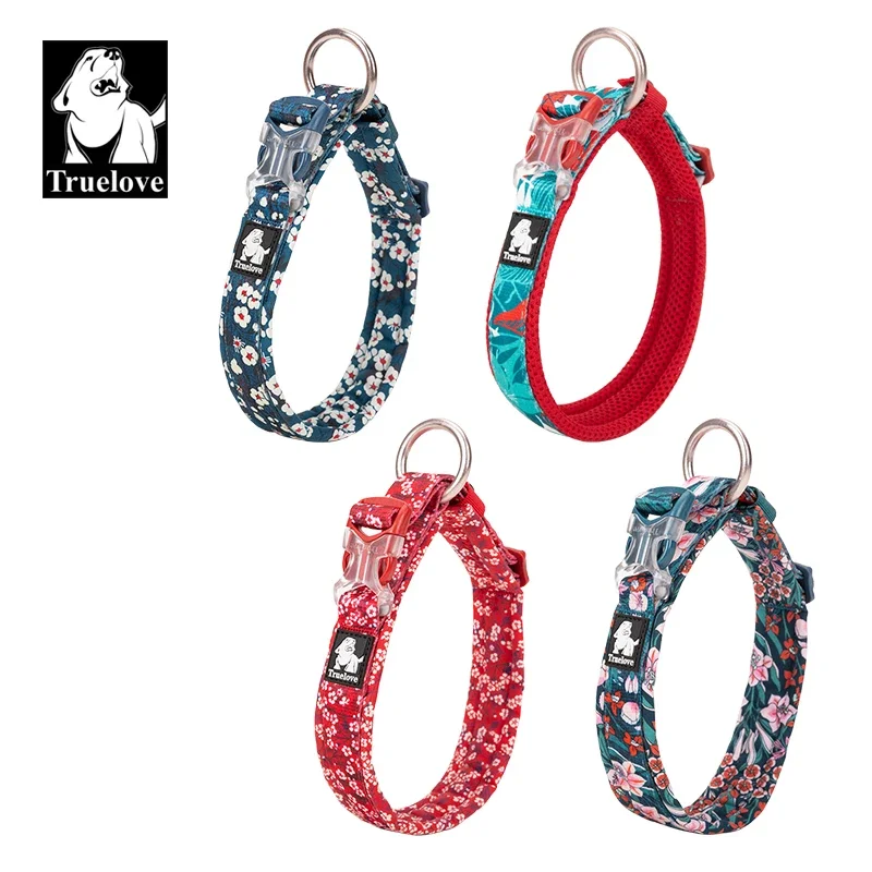 Truelove Collar floral para mascotas El mejor cojín acolchado cómodo Camuflaje Perros pequeños, medianos y grandes y mascotas corriendo al aire libre TLC5273 - imagen 3