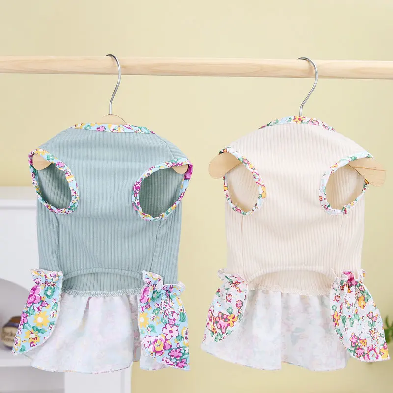 Vestido Floral para perros pequeños, falda de diseño para Yorkshire, ropa de moda para perros, moda de Corea del Sur, primavera 2023 - imagen 4