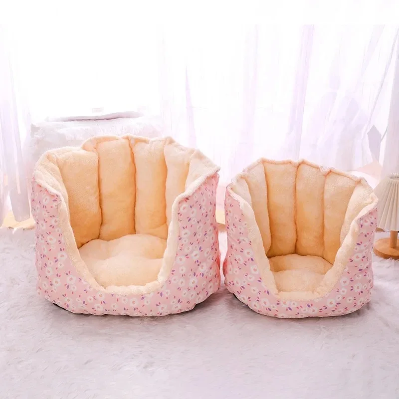 Cama cálida de invierno para gatos, suministros para mascotas, cesta, accesorios para casas, todos los accesorios, alfombrilla para perros, cojines, productos para cachorros - imagen 5