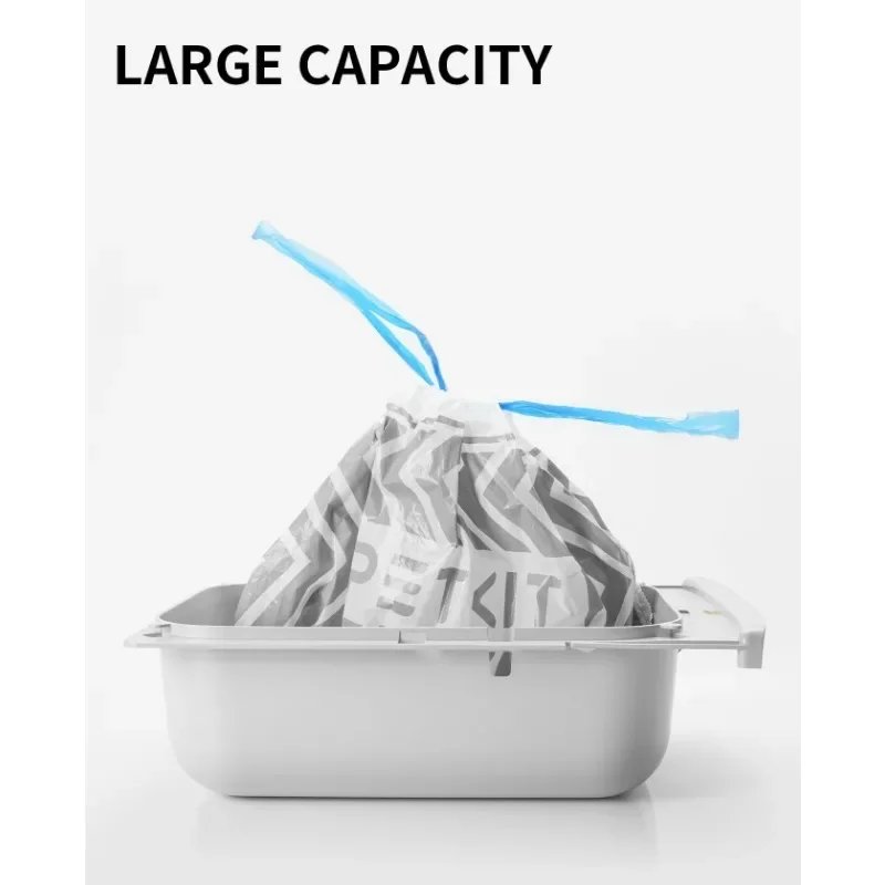 Bolsa de caca para Petkit, bandeja de inodoro para gatos autolimpiante automática, bolsas de 2 rodillos con asa, manos libres, sucia para caja de arena - imagen 5