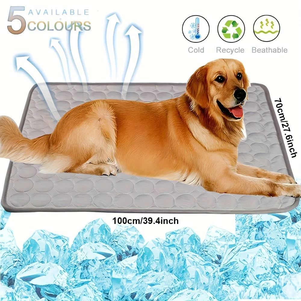 Estera de enfriamiento para perros y gatos, almohadilla de nailon autoenfriante para razas pequeñas a grandes, accesorio de verano para mascotas, estera de enfriamiento transpirable para perros - imagen 4