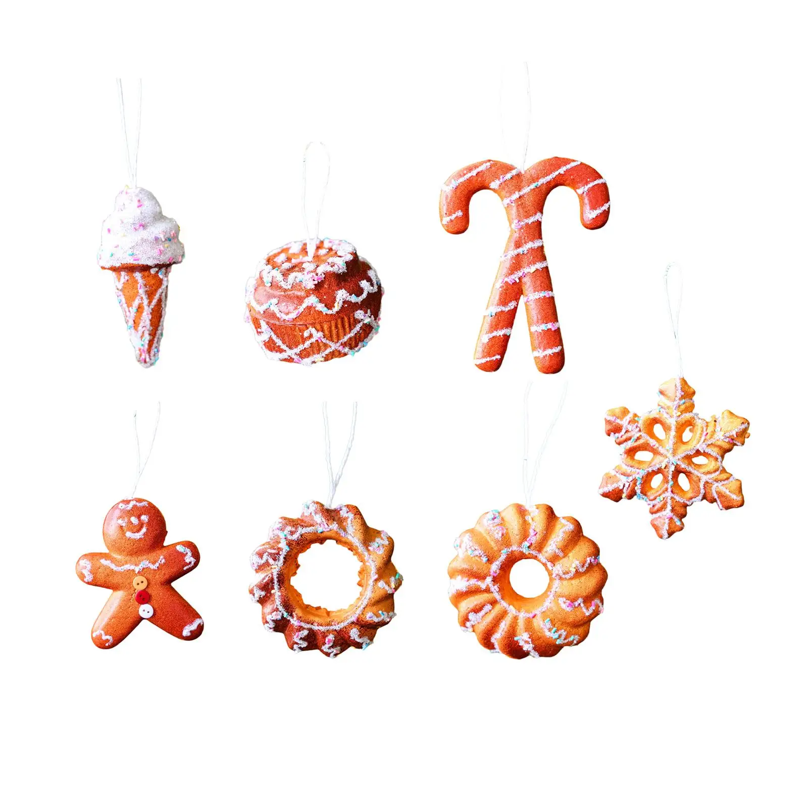 Adorno colgante de Navidad, decoración navideña tradicional bonita, colgante de Navidad dulce para pared, suministros para fiestas de Año Nuevo, manualidades navideñas - imagen 2