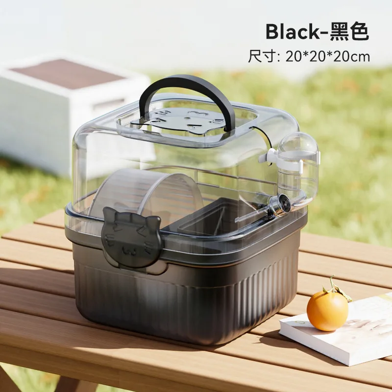 Jaulas para hámster, jaula para llevar, jaula portátil para salir, haba, rama de flores, ratón, oso dorado, bolsa panorámica para llevar, suministros para mascotas - imagen 5