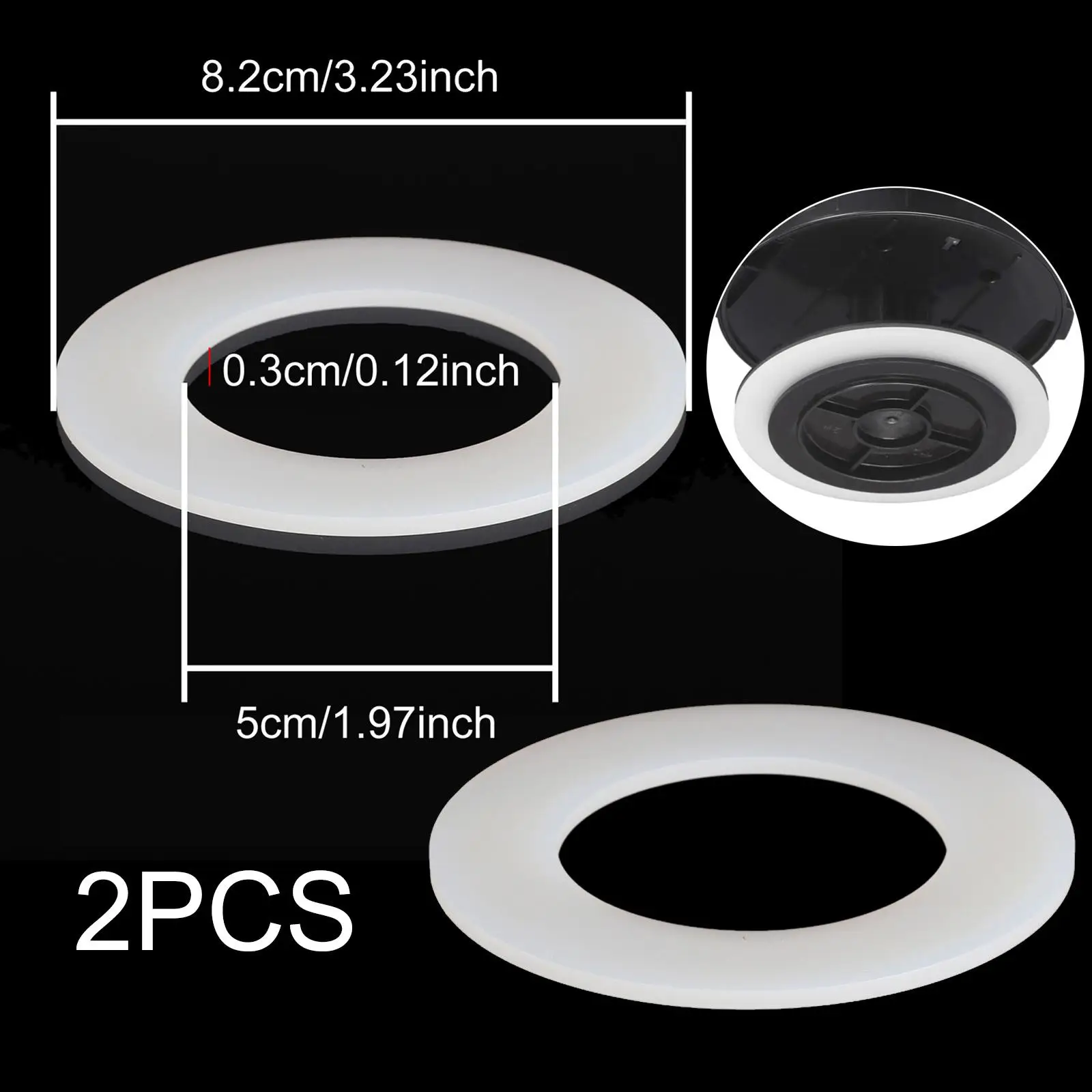 2 pieces Toilet Flush Seal Rings Washers Repair Parts Waterproof Stopper Maintenance Parts 2 pieces Toilet Flush Seal Rings Washers Repair Parts Waterproof Stopper Maintenance Parts