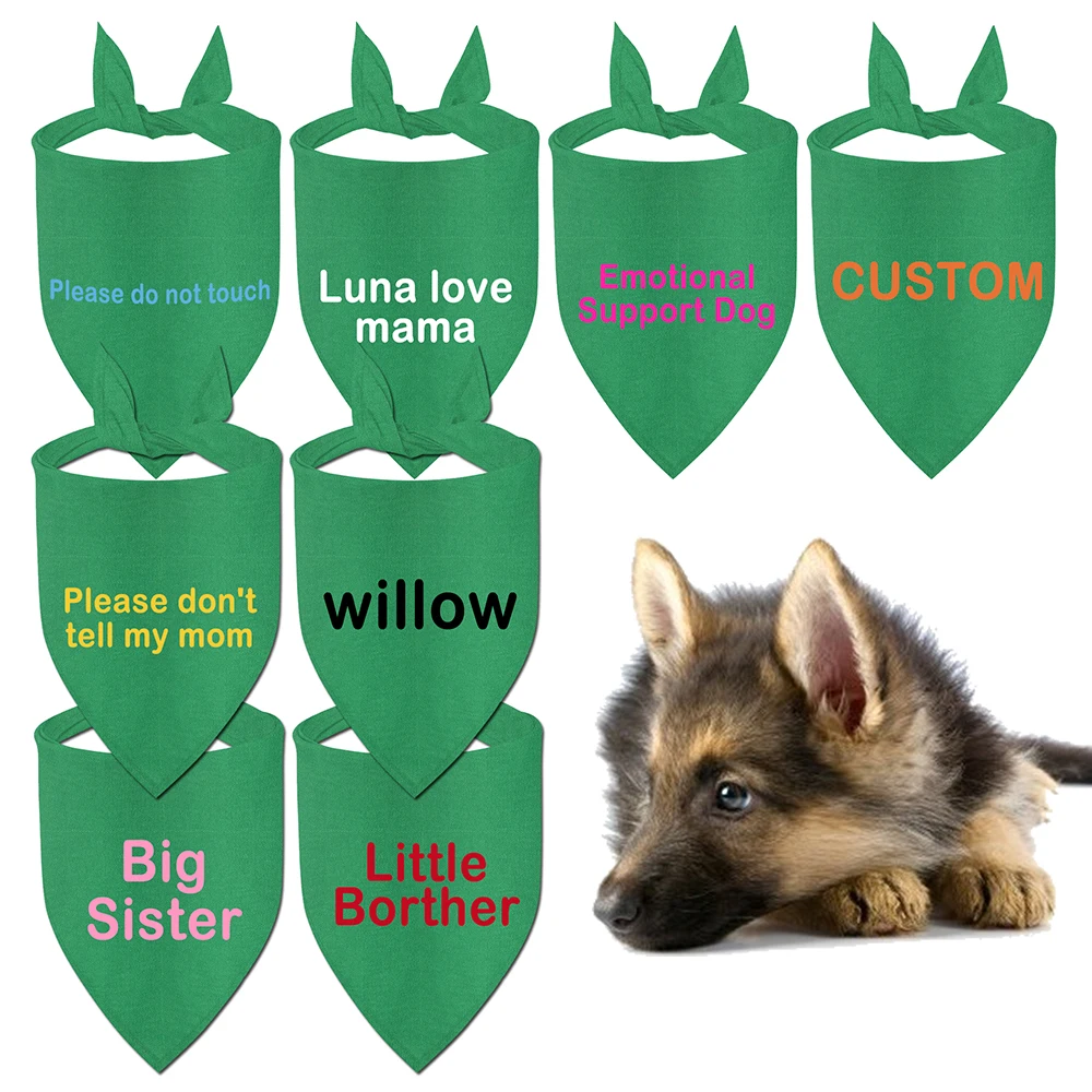 Bufanda triangular personalizada con nombre de perro, pañuelo para cachorro, Collar de babero para mascotas, regalo encantador, accesorios para mascotas - imagen 3