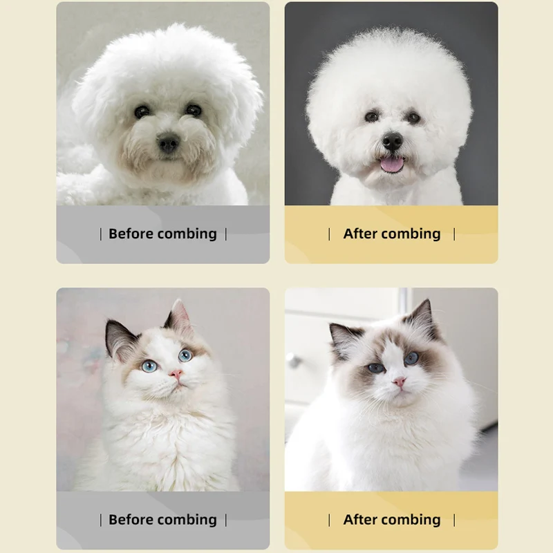 HOOPET-peine para gatos, peine para tirar del pelo, cepillo para el pelo para mascotas, pelo especial para perros y gatos, peine con aguja, artefacto, suministros para perros Bichon de peluche - imagen 3