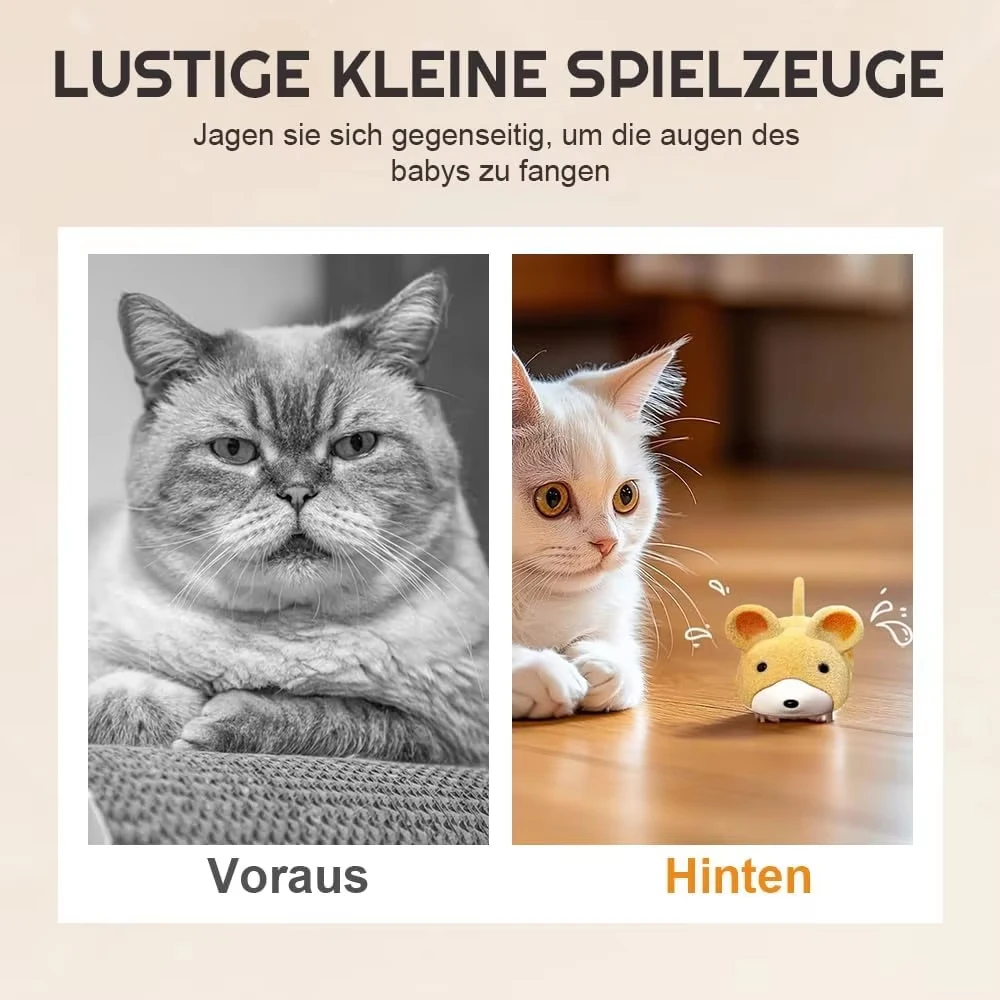Juguete eléctrico para gatos, ratón, juguete interactivo para gatos, hámster eléctrico, obstáculos automotrices, evita juguetes interactivos para gatos