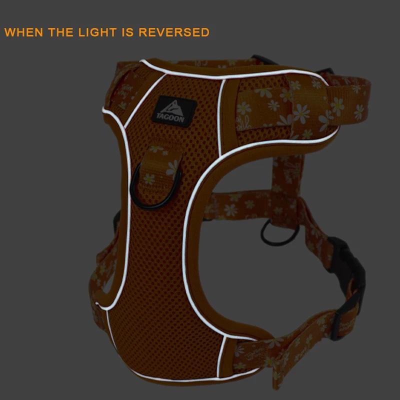 Arnés reflectante sin tirones para perros pequeños y grandes, chaleco con correa para el pecho, accesorios para mascotas, correa para caminar, Husky, Labrador, Pug - imagen 2