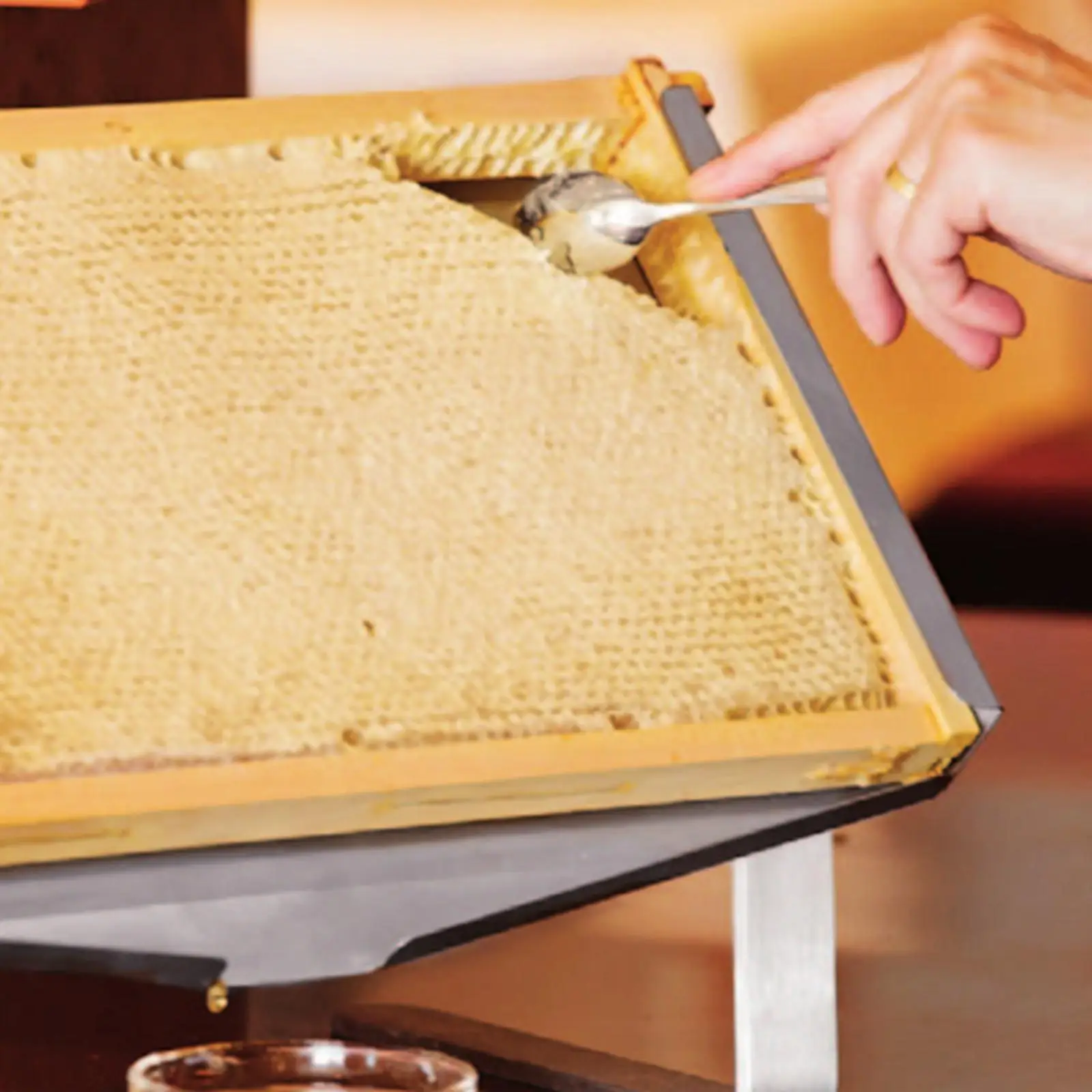 Soporte de marco de colmena, soporte de panal de acero inoxidable, estante de goteo para desatascar, para restaurantes, panaderías, suministros de apicultura - imagen 4