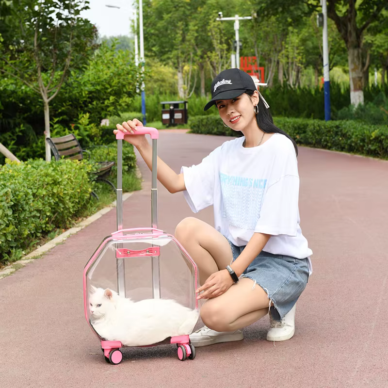 Mochila transportín con ruedas de gran capacidad para gatos y perros - imagen 4