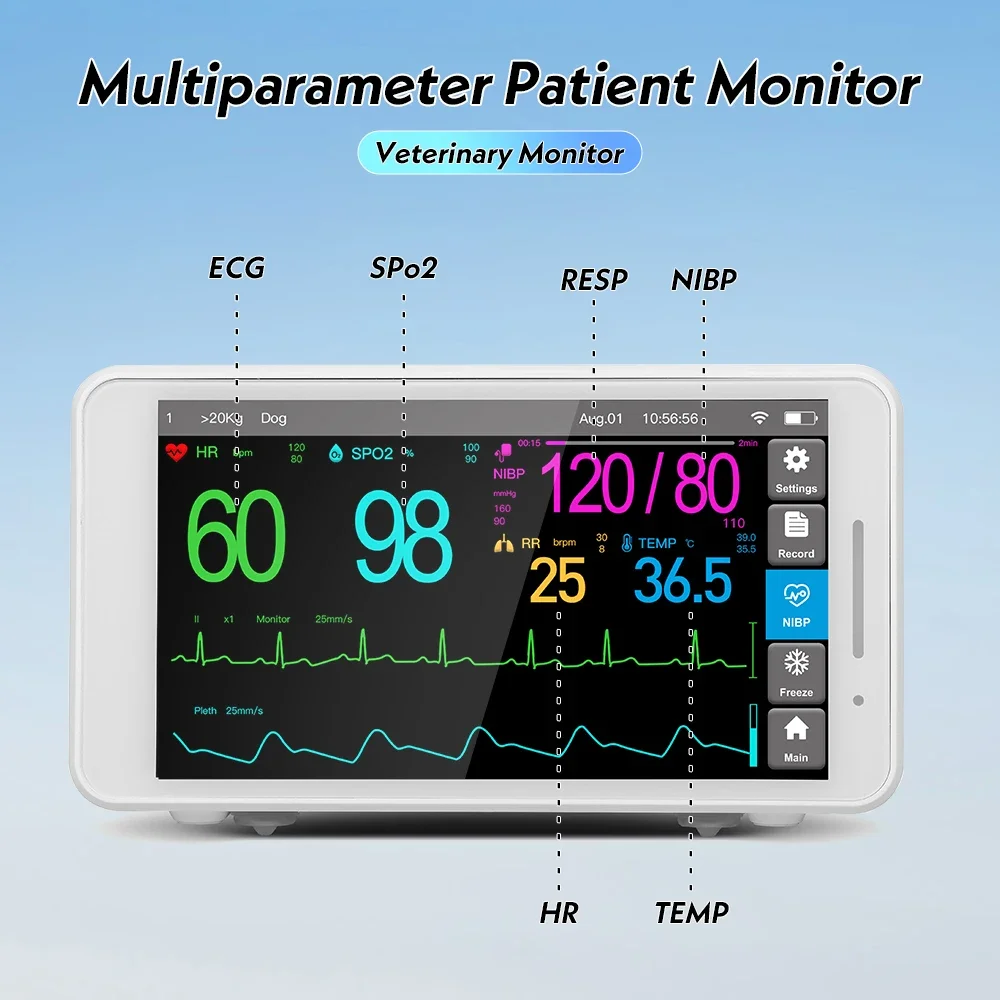 Monitor de signos vitales veterinario para gatos y perros en UCI - imagen 2