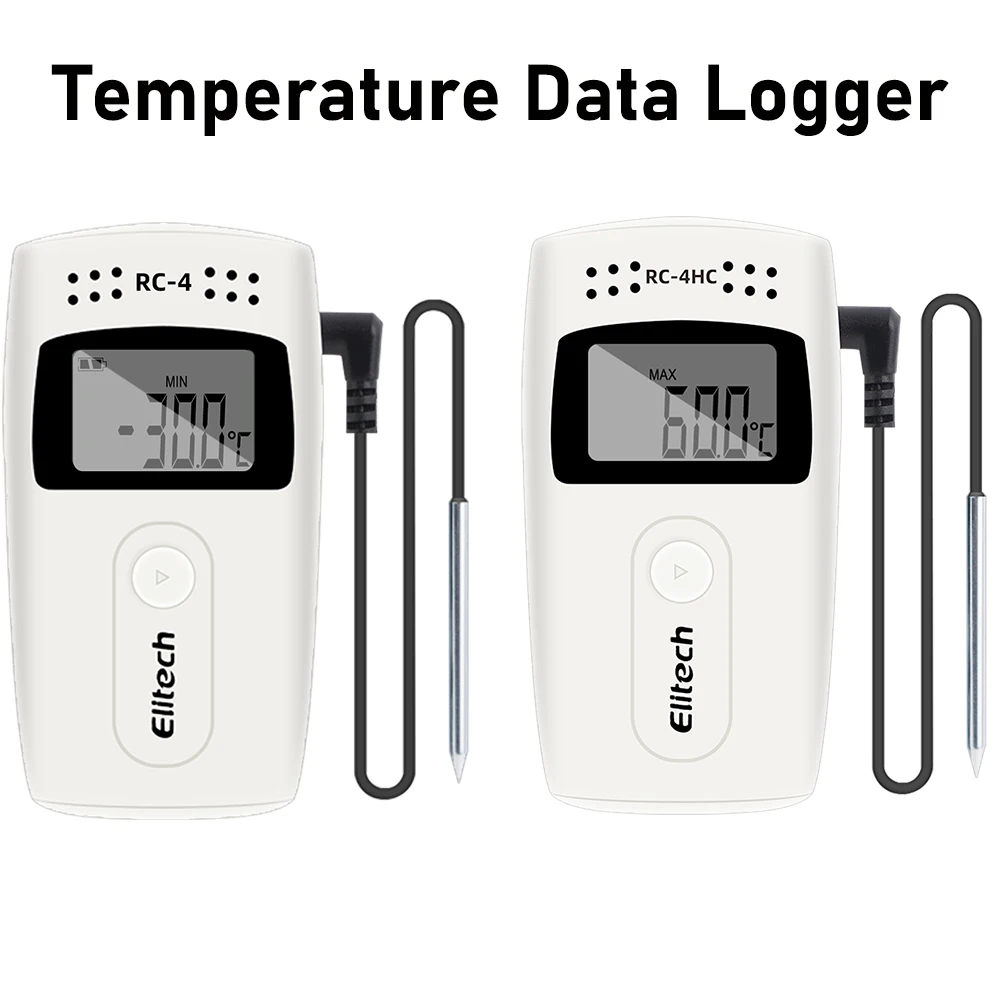 RC-4/RC-4HC Mini registrador de datos de temperatura registrador USB capacidad de 16000 puntos PDF Reporter registrador de temperatura con Sensor NTC