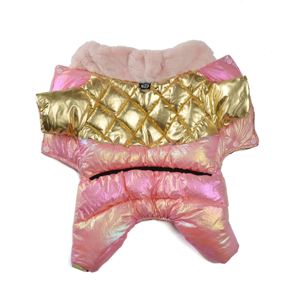 Monos de invierno para perros pequeños y medianos, resistentes al viento, impermeables, cálidos con anillo en D, ropa para cachorros, chaqueta de abrigo para Chihuahua y Pug - imagen 3