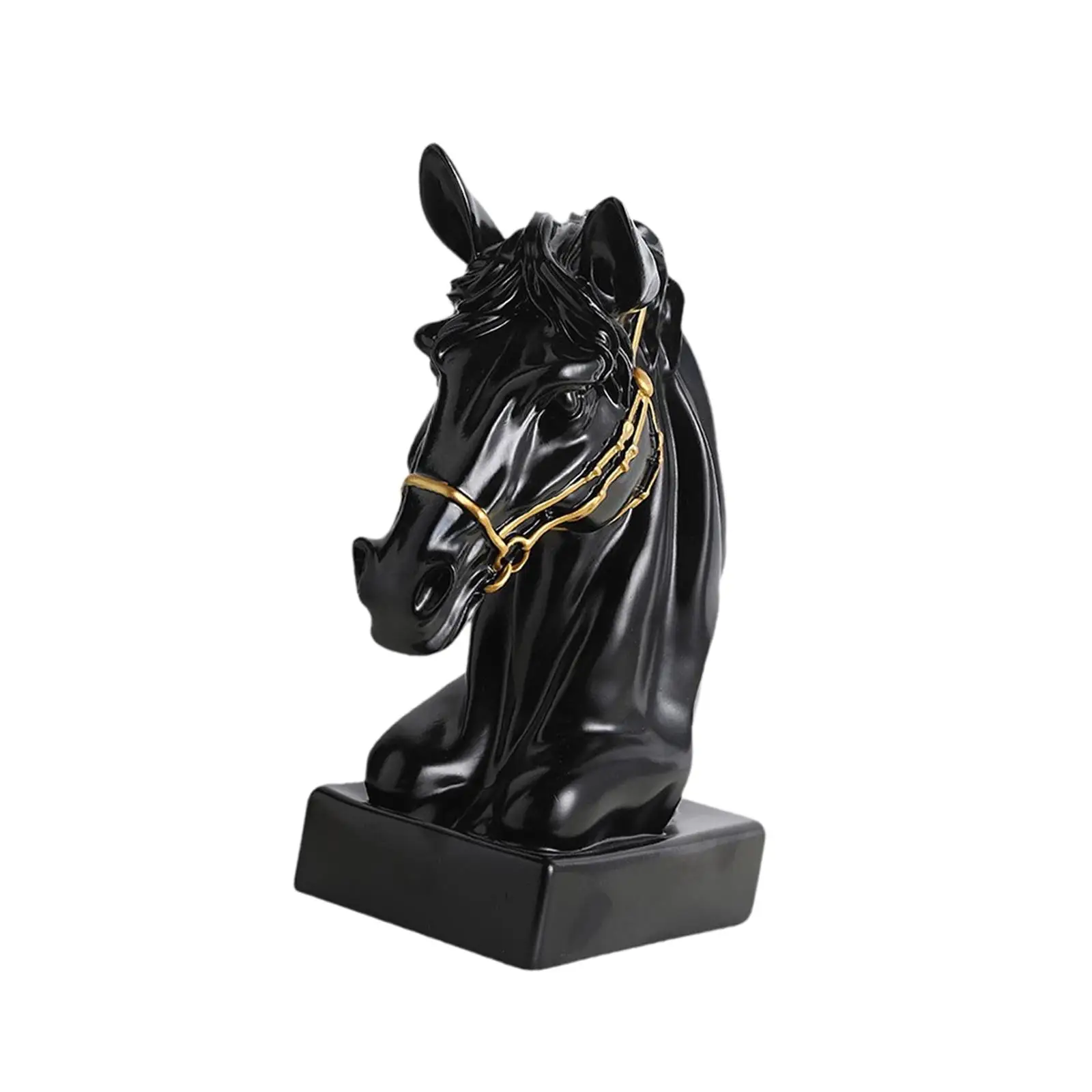 Horse Art Figurine Abstract Black Vinyl Sculpture Elegant Room Decoration for Home Shelf and Table Horse Art Figurine Abstract Black Vinyl Sculpture Elegant Room Decoration for Home Shelf and Table