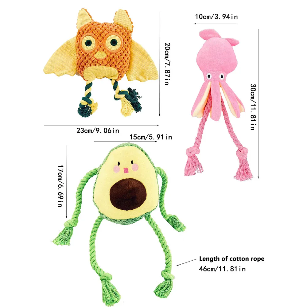 Juguete chirriante de felpa con núcleo de maíz para perros y gatos, juguete interactivo para mascotas, juguete para masticar suave para aliviar el aburrimiento, - imagen 5