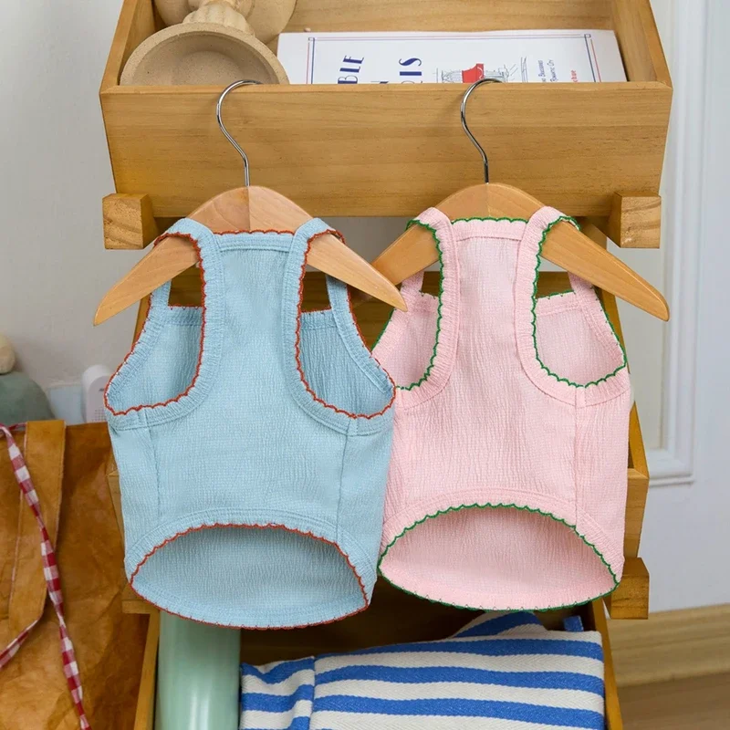 Ropa para perros, camisetas frescas de verano para perros, camisa con tirantes para perros pequeños y medianos, chaleco para cachorros, Chihuahua y caniche - imagen 5