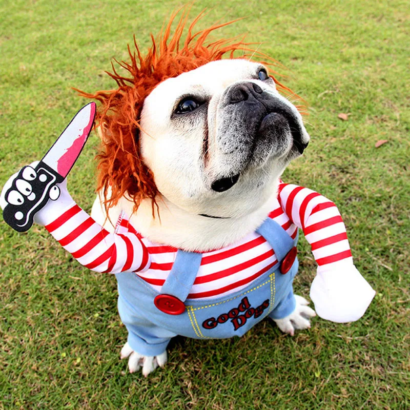 Suministros para mascotas, juego de rol para perros, disfraz de cómic de Halloween, juego de cuchillos de sujeción, festivales para gatos y perros, adecuado - imagen 4