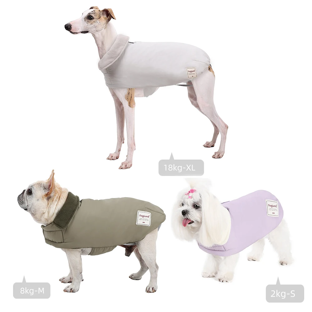 Ropa de invierno para perros, abrigo hinchado suave muy cálido para perros pequeños, medianos y grandes, cortavientos, chaqueta impermeable para mascotas para Bulldogs Yorkshire - imagen 5