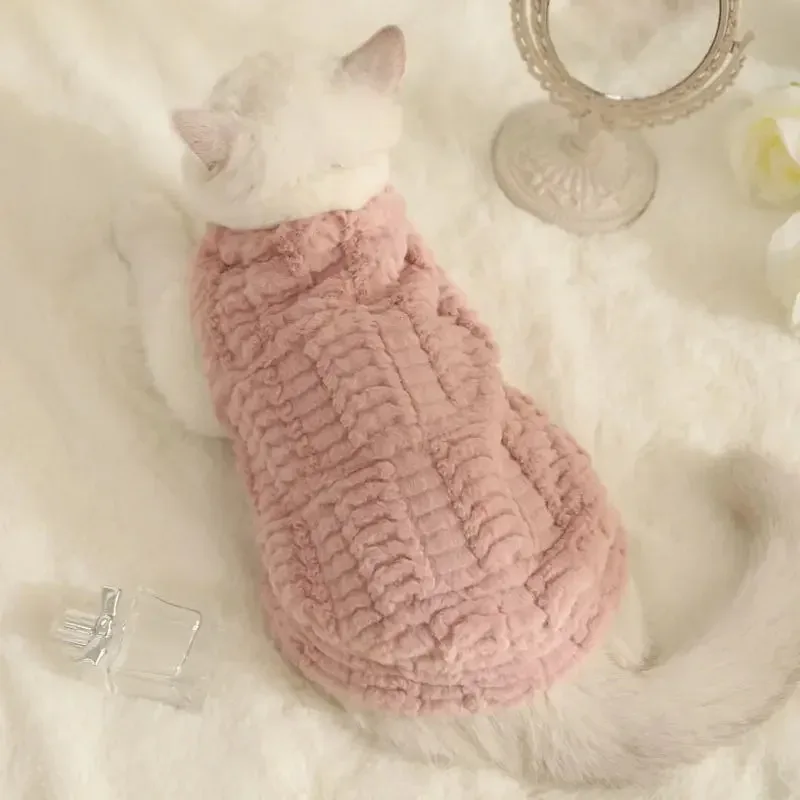 Suéter para gatos, abrigo para cachorros, ropa gruesa y cálida para mascotas, trajes de invierno para gatos, chaqueta de invierno para perros pequeños, ropa para gatos, accesorios para mascotas - imagen 2