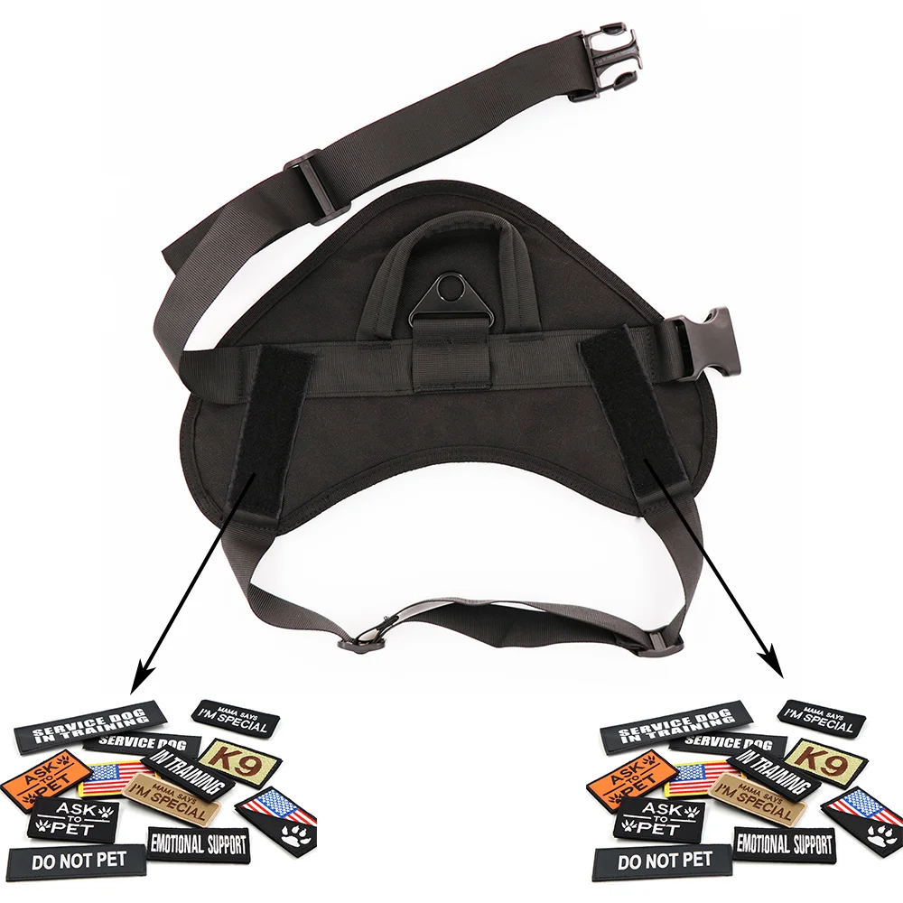 Arnés para perros, arnés para mascotas con parche, transpirable, ajustable, para mascotas, pastor alemán, Malinois, chaleco de entrenamiento para caminar para perros medianos y grandes - imagen 4