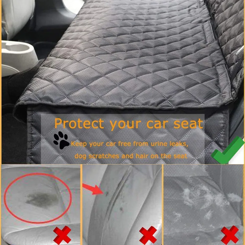 Alfombrillas de coche de viaje para mascotas, tela de alargamiento, Alfombrilla negra impermeable para cachorros, alfombra grande, suministros para gatos, camas y muebles, accesorios para perros - imagen 4