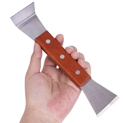 Cuchillo raspador para colmena con mango de madera - acero inoxidable