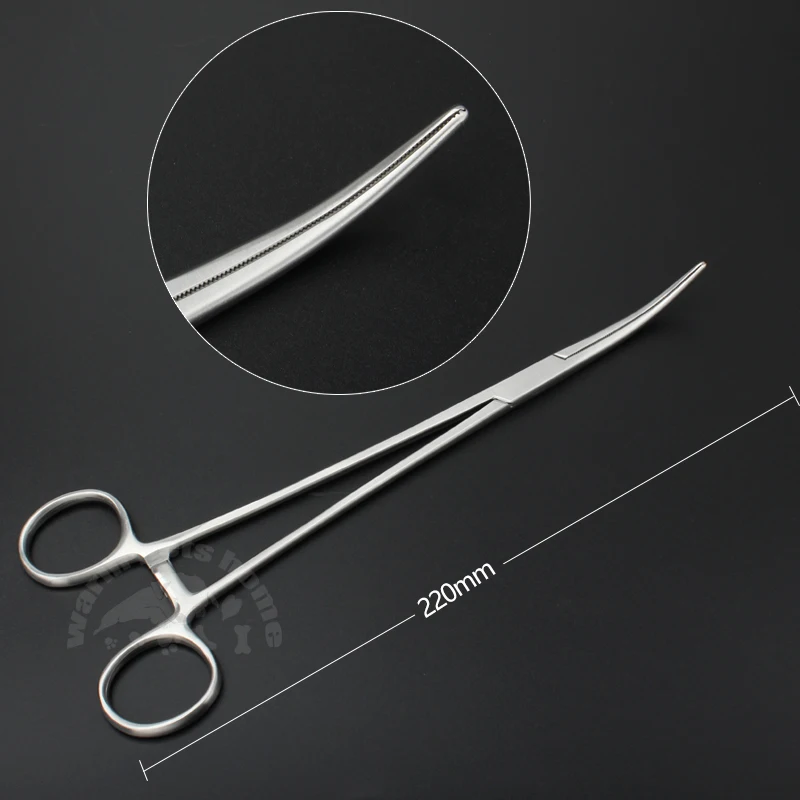 Hemostatic Forceps Medical Surgical Vascular Forcep Straight Elbow Clamp Head Veterinary Surgical Instruments - imagen 5