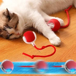 Pelota rodante para gatos de peluche que alivia el aburrimiento