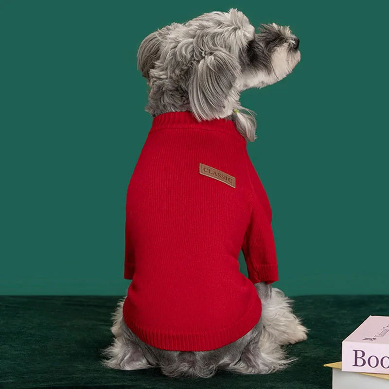 Dog Clothes Winter White Knit Hoodie Clothing Striped Sweater For Small Dogs Chihuahua Dachshund Puppy Knitted Jumper Sweater XS - imagen 5