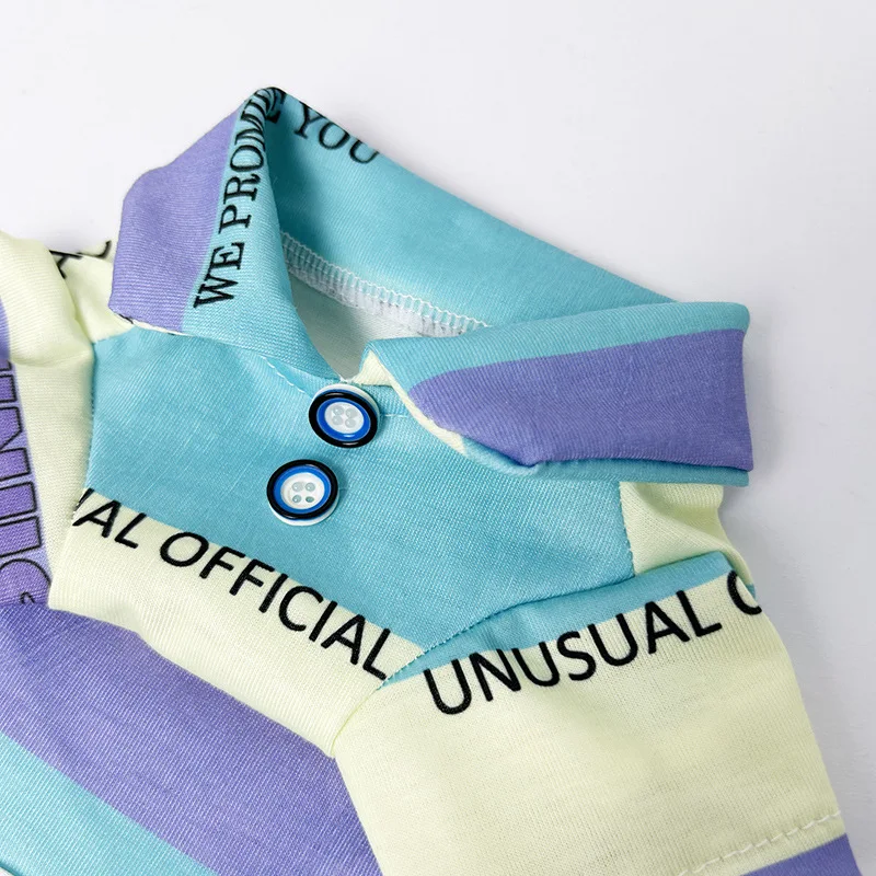 Ropa para perros, camiseta bonita a rayas, trajes de verano para mascotas de niño y niña, perfecto para sesiones de fotos de cachorros y gatitos de Yorkie - imagen 5