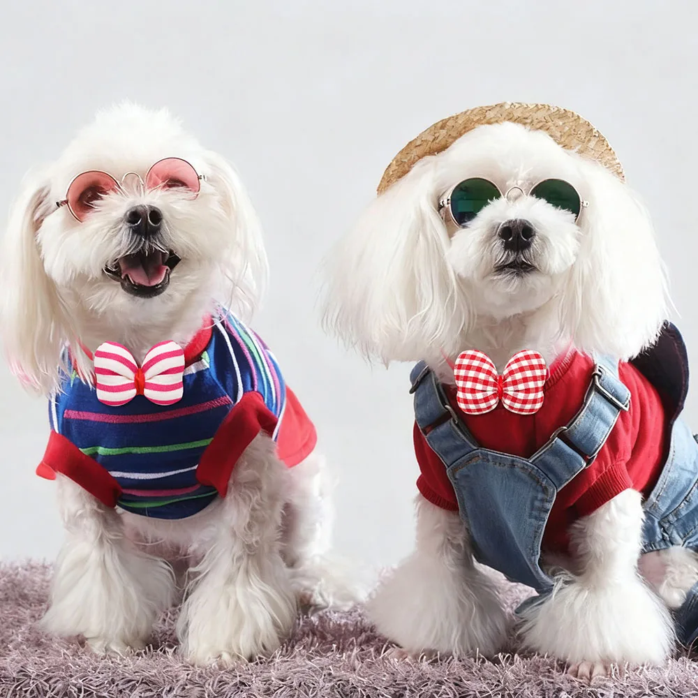 50 Uds. De pajaritas rojas para perros y cachorros, corbatas a la moda para perros pequeños y gatos, Collar con pajarita para perros, regalo, productos para el cuidado de mascotas