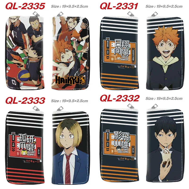 Haikyuu Cartera larga para dueños de gatos y perros – Tarjetero PU