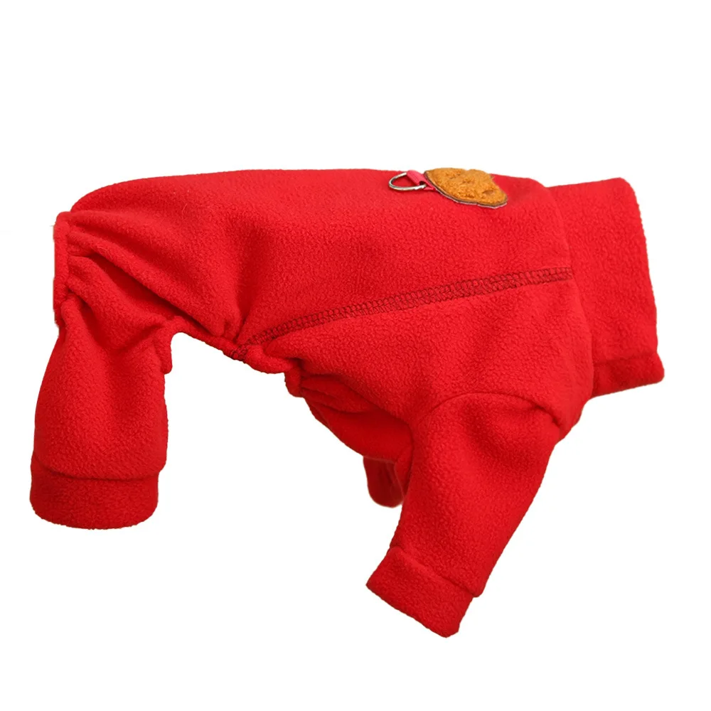 Ropa para perros, monos suaves y cálidos de lana para perros, bonito disfraz con patrón de oso para mascotas, abrigos con arnés para cachorros y gatos pequeños, 1 ud. - imagen 5