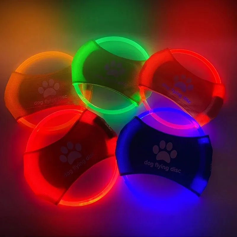 Discos voladores para perros, 3 modos de luz LED brillante, juguetes interactivos de entrenamiento, juego de discos voladores, juguete para perros, accesorios para perros - imagen 3