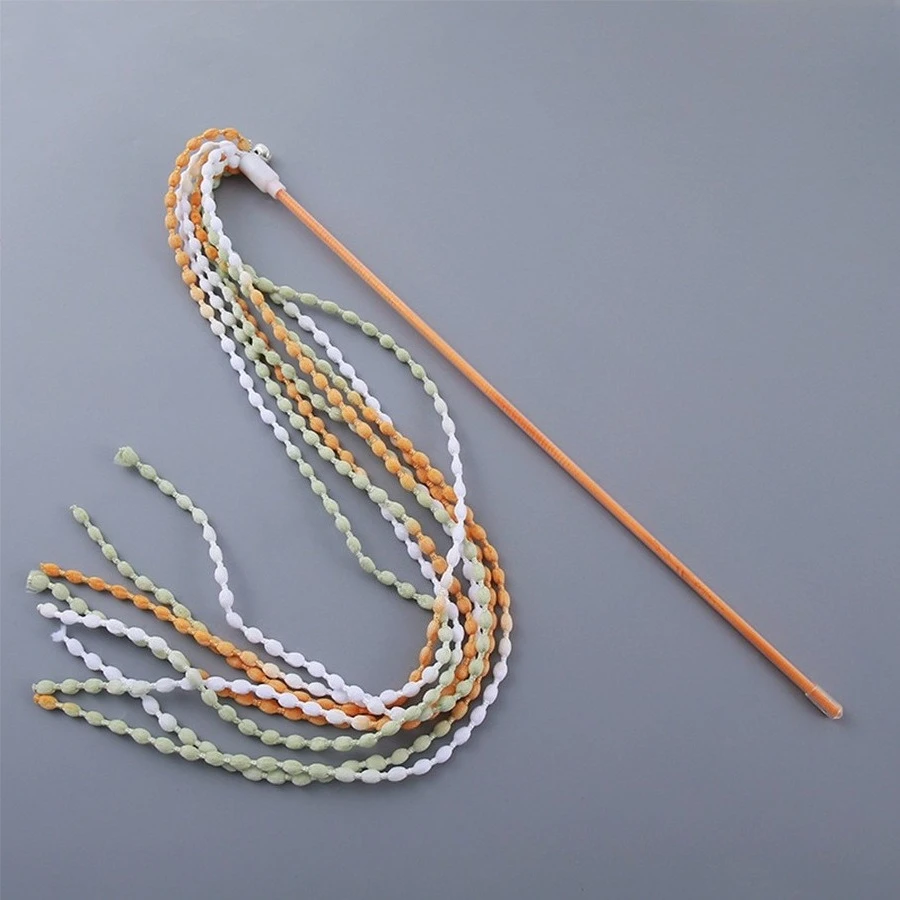 Varita para gatos con borlas de colores y cintas arcoíris - imagen 4